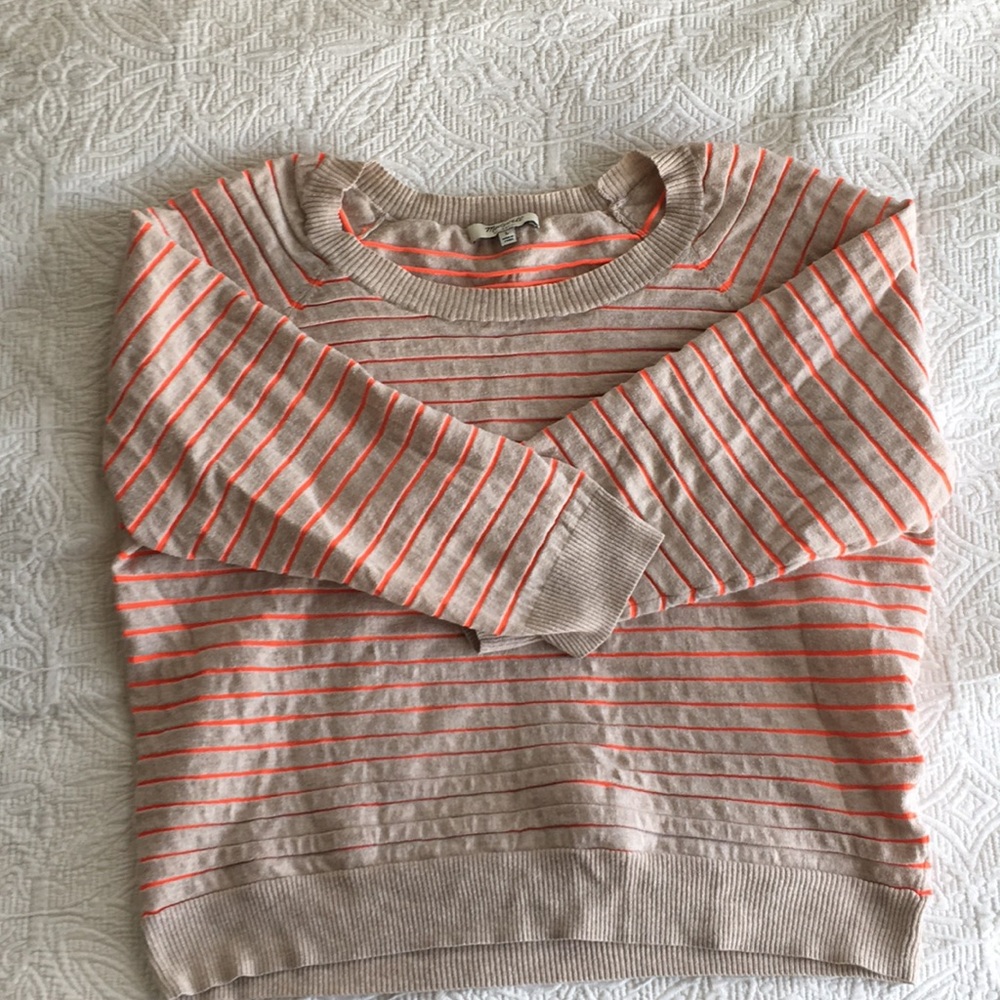 Madewell cropped 3/4 sleeve lightweight sweater